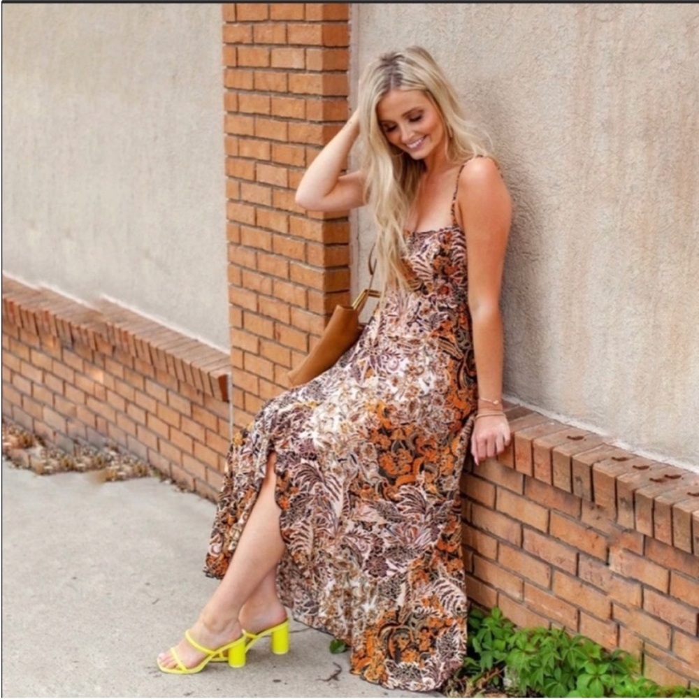Free People Forever Yours Smocked Slip Dress